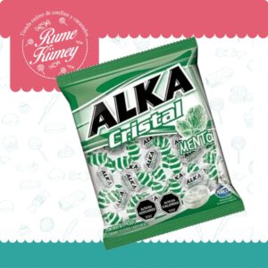 Alka verde cristal - caramelos sabor Menta (bolsa con 100 uni)