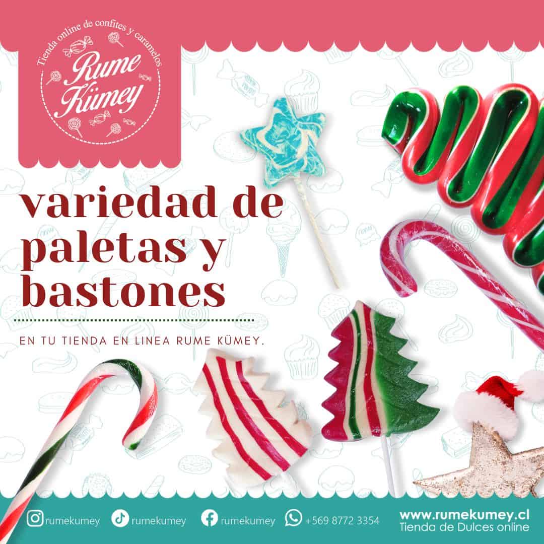bastones de caramelo y paletas tematicas para la temporada navideña dulces navideños