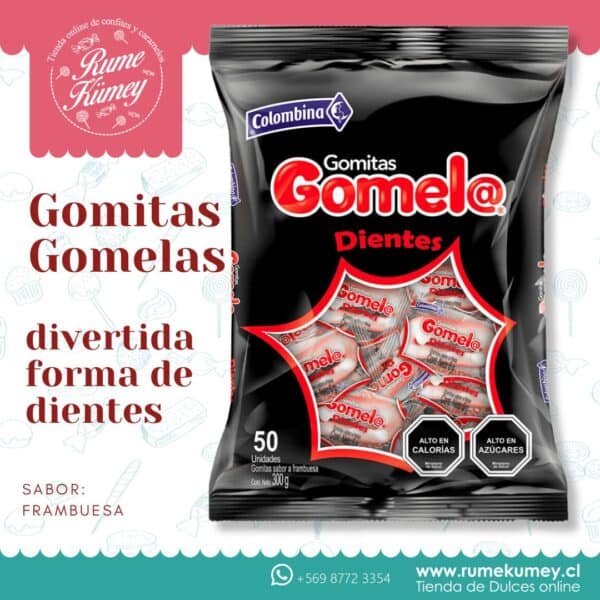 gomitas con forma de dientes de la marca colombina