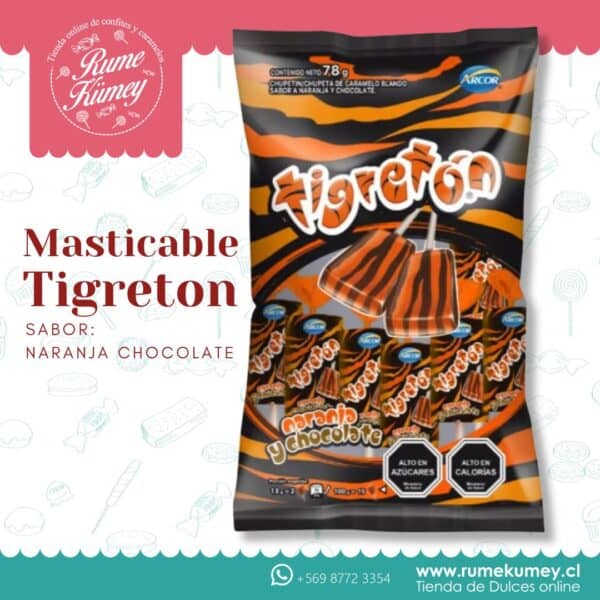 amsticable tigreton sabor naranja chocolate. version halloween