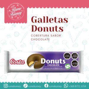 galleta donuts cobertura sabor chocolate