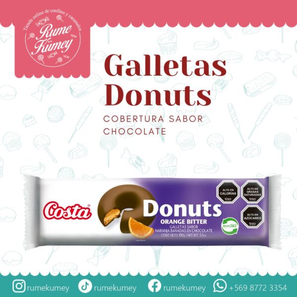 galleta donuts naranja