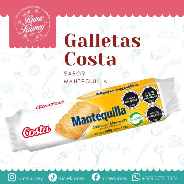 galletas costa mantequilla 140 gramos