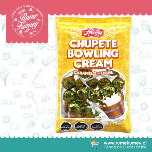 Chupete Bowling Cream 312g