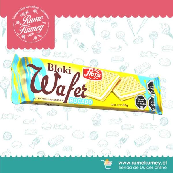 Oblea Bloki Wafer Bocado Fruna 80g