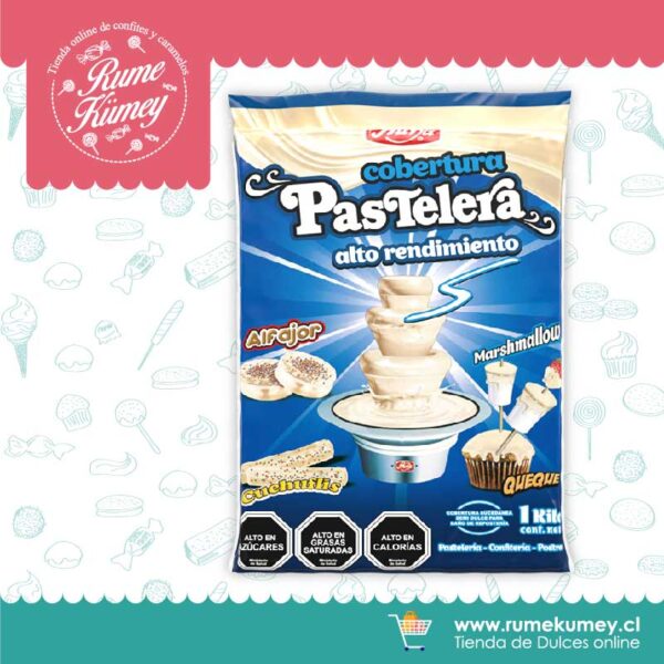 cobertura pastelera alto rendimiento fruna blanca