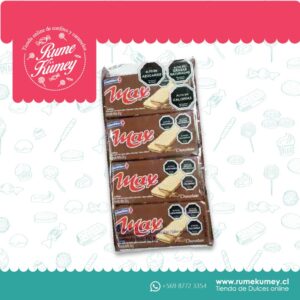 Galleta oblea chocolate Max wafer  bolsa 8 paquetes
