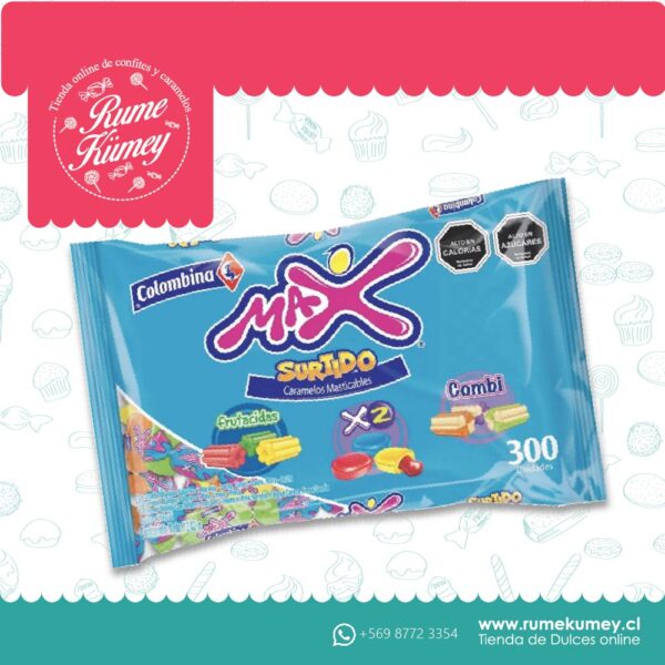 MASTICABLES MAX XL SABORES SURTIDOS 1242 GR colombina