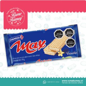 Oblea colombina MAX WAFER VAINILLA 140 GR
