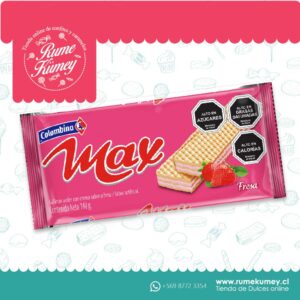 obleas max wafer SABOR FRESA 140 g COLOMBINA