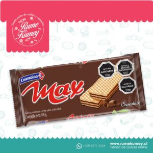 obleas max wafer chocolate 140 g